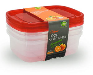 Crisper Food Container Small - 600ml (Pack of 3)