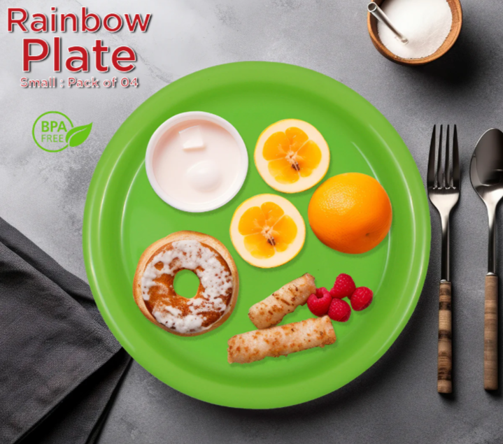 Rainbow Plates (Small) - Pack of 4