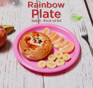 Rainbow Plates (Small) - Pack of 4