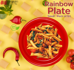 Rainbow Plates (Small) - Pack of 4