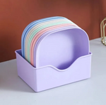 Rainbow plates - Square (Pack of 10 Plates with stand)