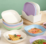 Rainbow plates - Square (Pack of 10 Plates with stand)