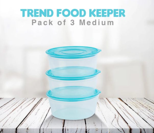 Trend Food Container -  Medium 650ml (Pack of 3)